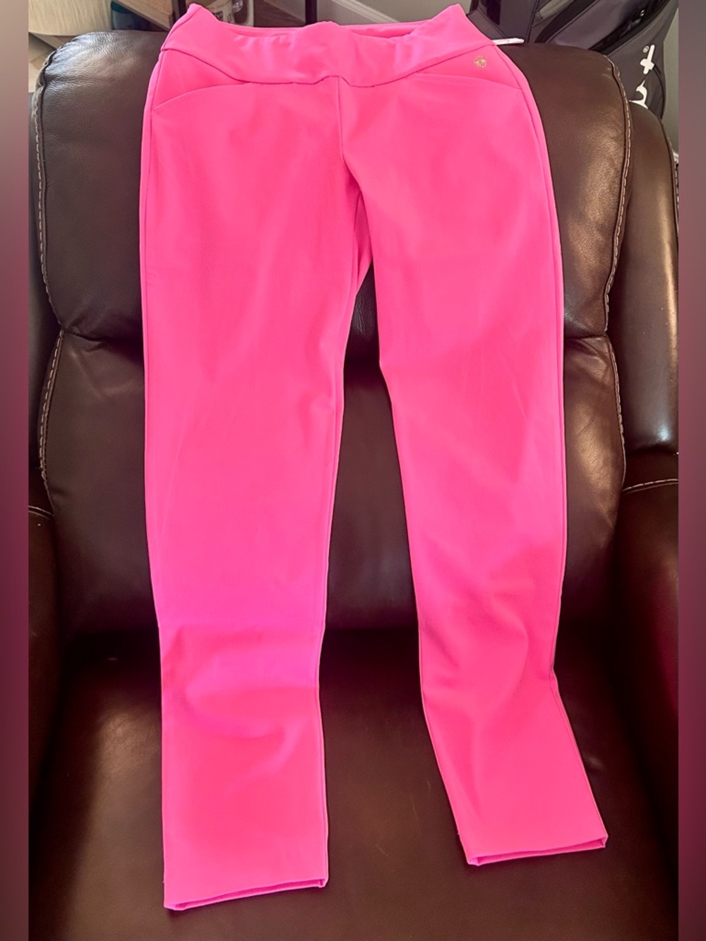 NWT Lilly Pulitzer UPF 50+ Luxletic® Corso Pant in Aura Pink, Sz 2 - Picture 5 of 9